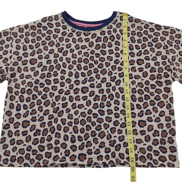 Boden Terry Sweatshirt Youth 13/14  Brown Pullover Animal Print 100% Cotton - Picture 8 of 11